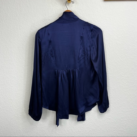 Calypso St Barth Peasant Tie Blouse - Picture 7 of 11